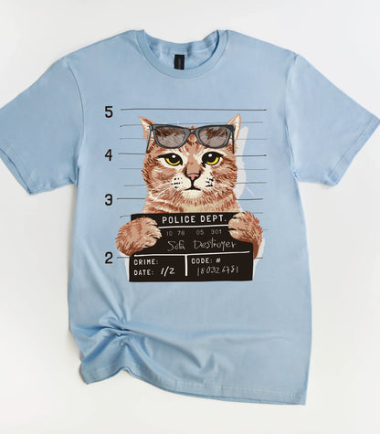Funny Sofa Destroyer Cat T-Shirt
