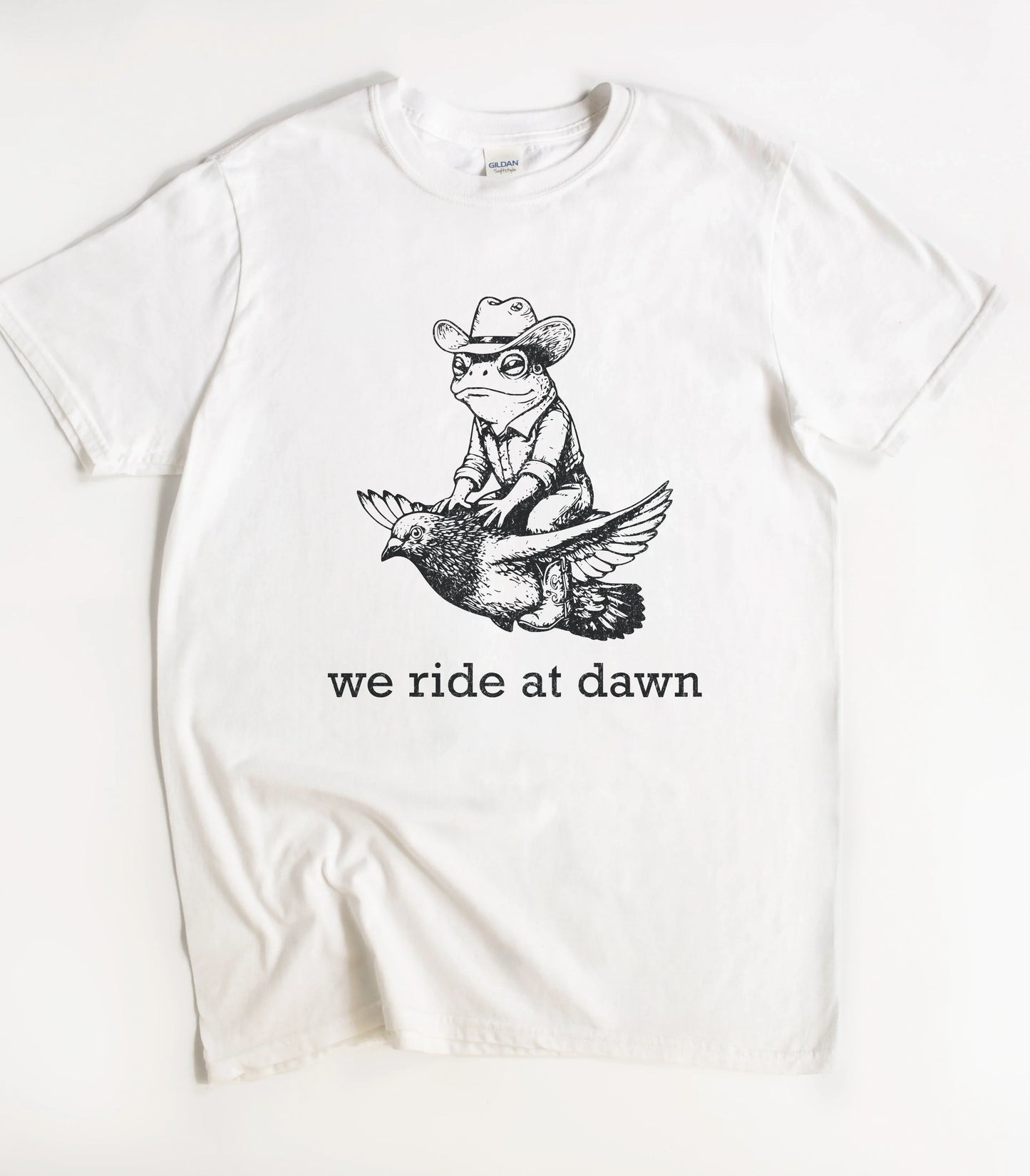 We Ride At Dawn Frog Cowboy T-Shirt