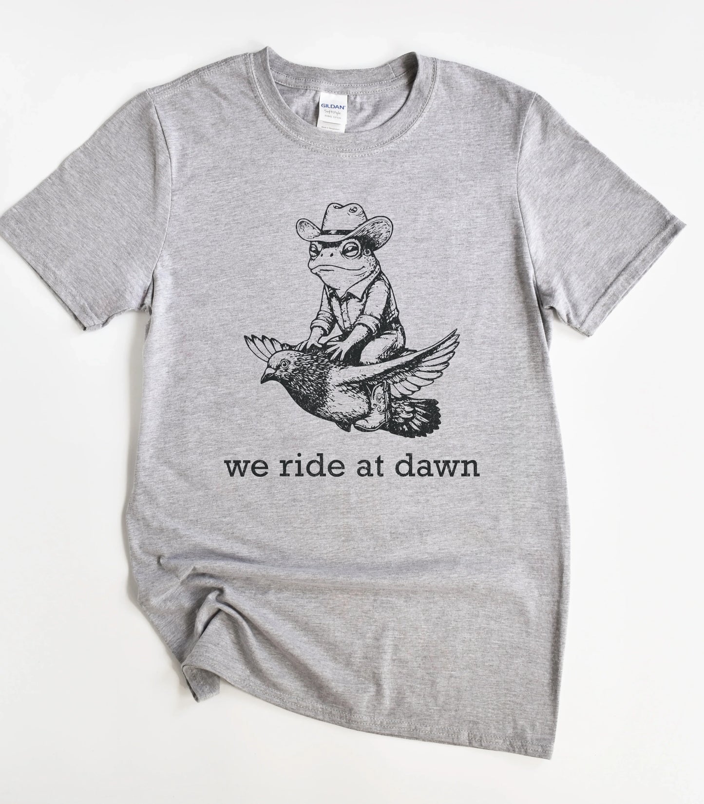 We Ride At Dawn Frog Cowboy T-Shirt