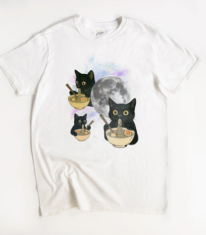 Ramen Cat Moon T-Shirt