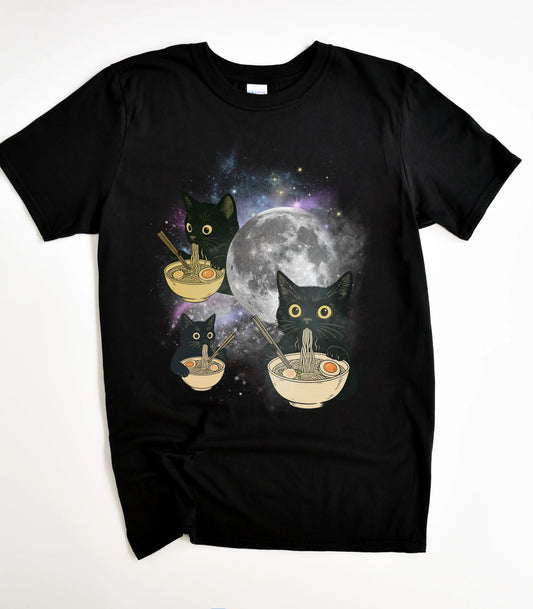 Ramen Cat Moon T-Shirt