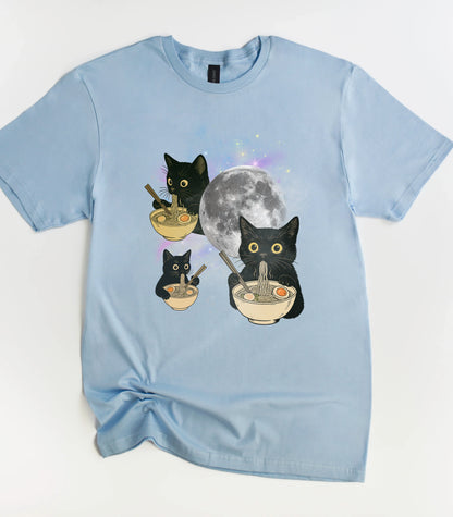 Ramen Cat Moon T-Shirt
