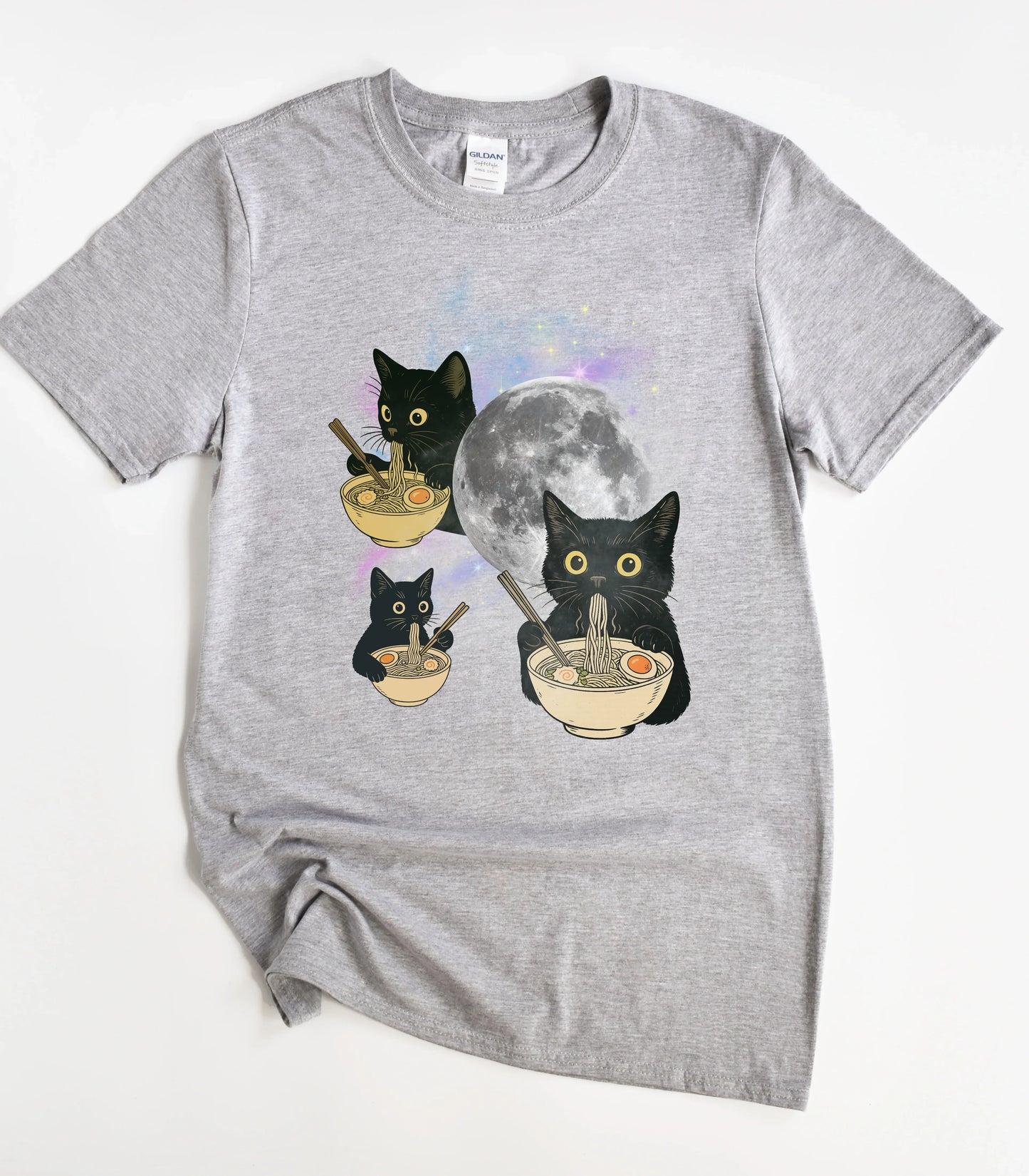 Ramen Cat Moon T-Shirt