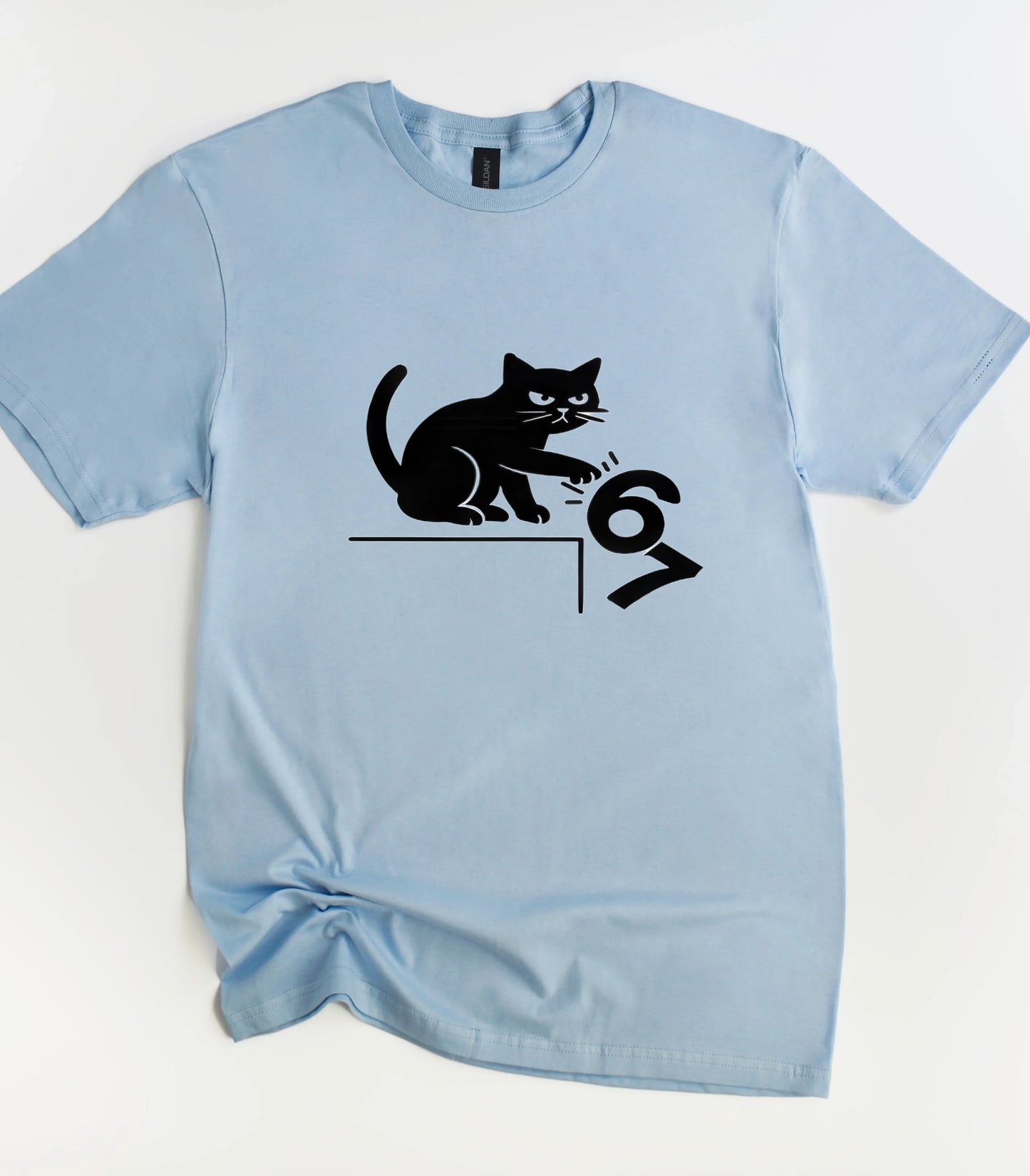Six Seven Meme Cat T-Shirt