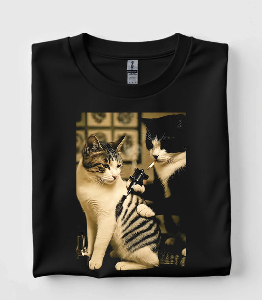 Retro Cat Tattoo T-Shirt