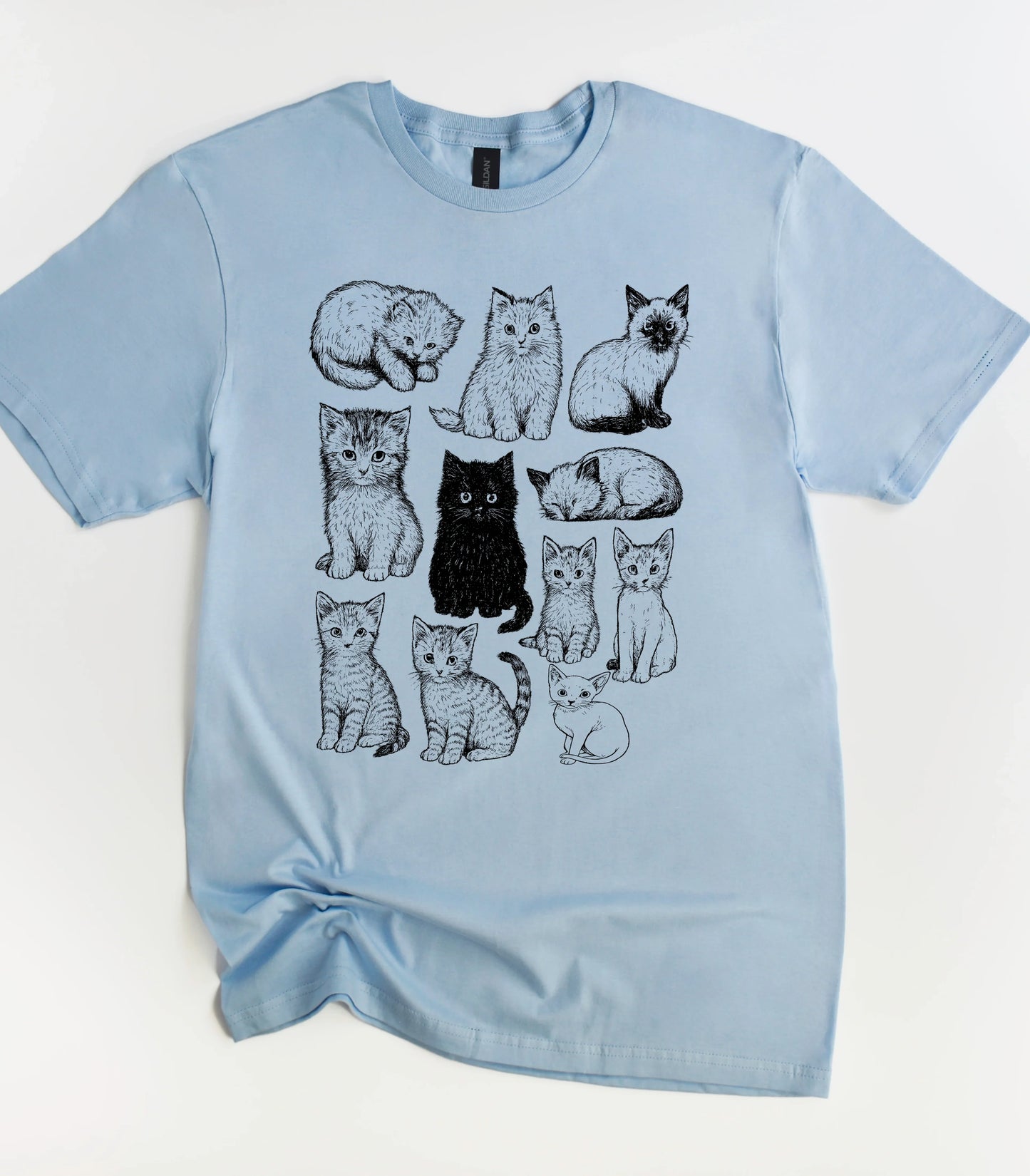 Cats 90s Vintage Tattoo Style T-Shirt