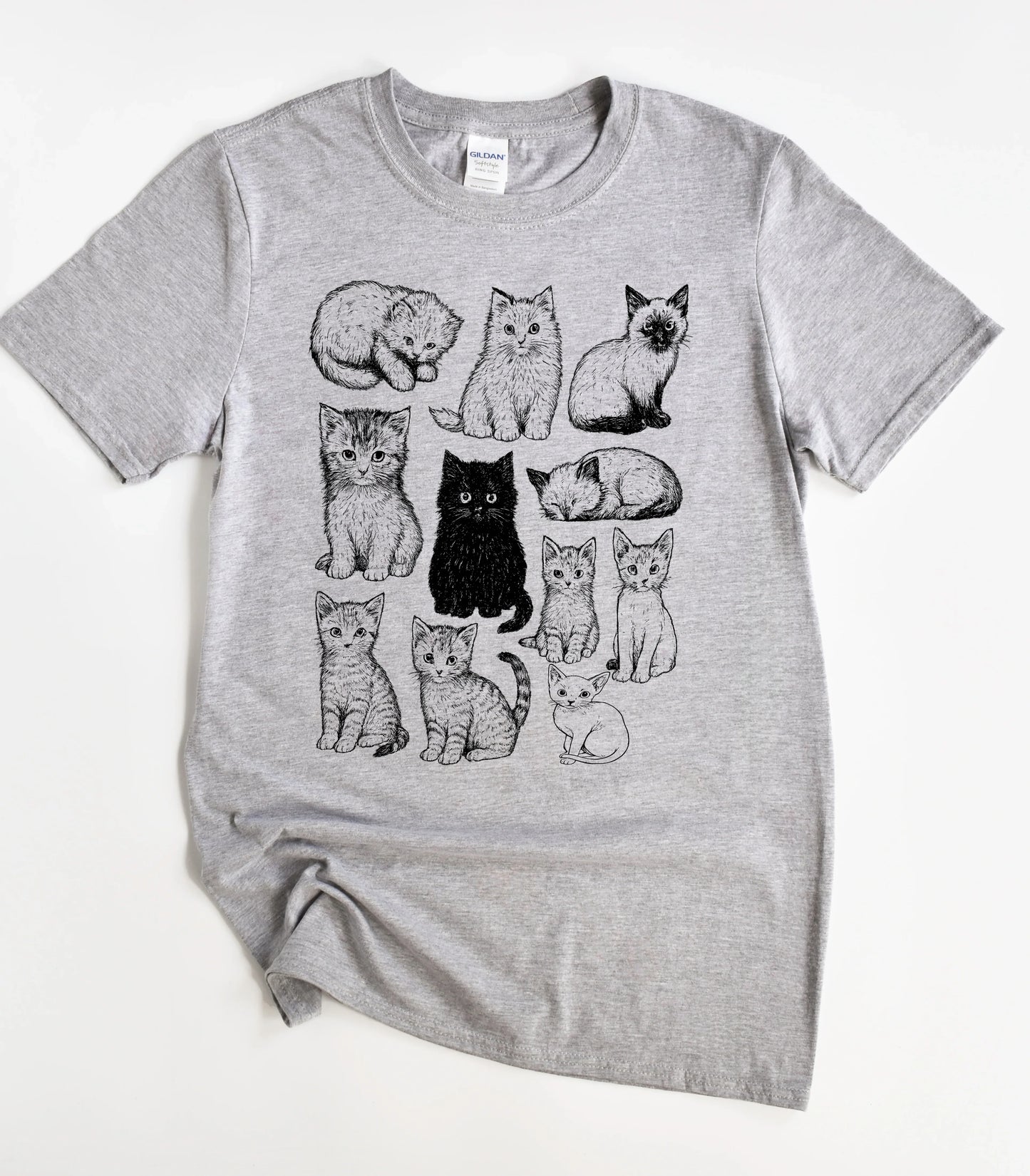 Cats 90s Vintage Tattoo Style T-Shirt