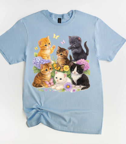 Retro Cute Kitten Graphic T-Shirt