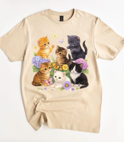 Retro Cute Kitten Graphic T-Shirt