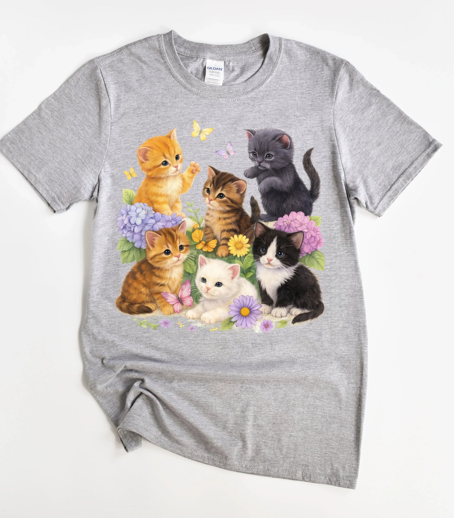 Retro Cute Kitten Graphic T-Shirt