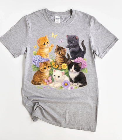 Retro Cute Kitten Graphic T-Shirt