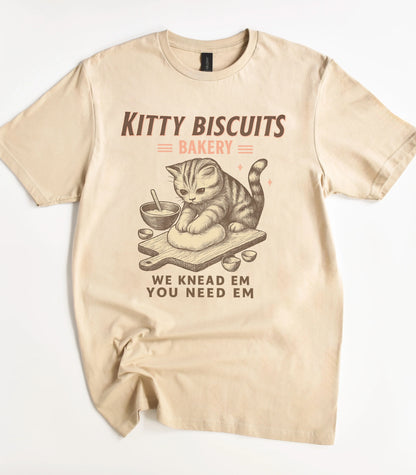 Kitty Biscuits Bakery Cat T-Shirt