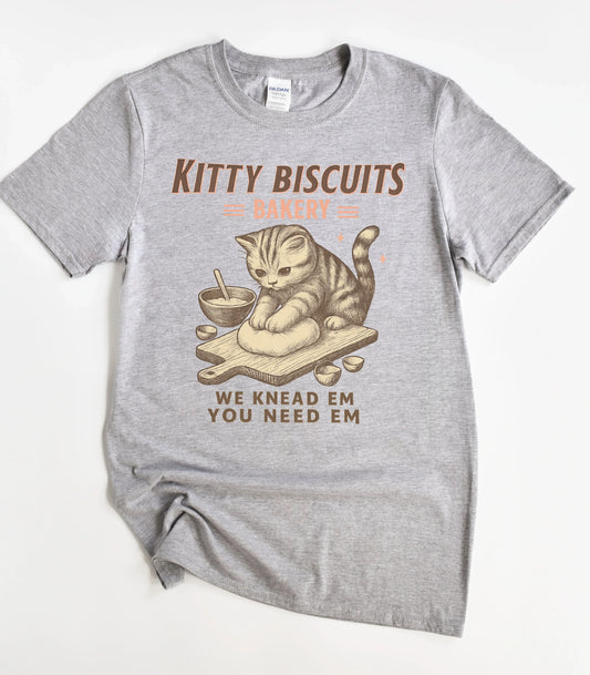 Kitty Biscuits Bakery Cat T-Shirt