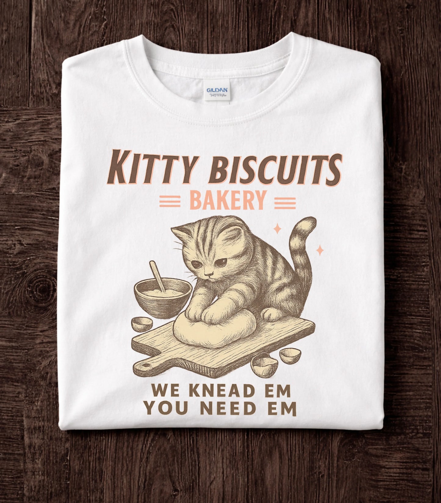 Kitty Biscuits Bakery Cat T-Shirt