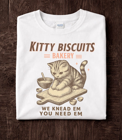 Kitty Biscuits Bakery Cat T-Shirt