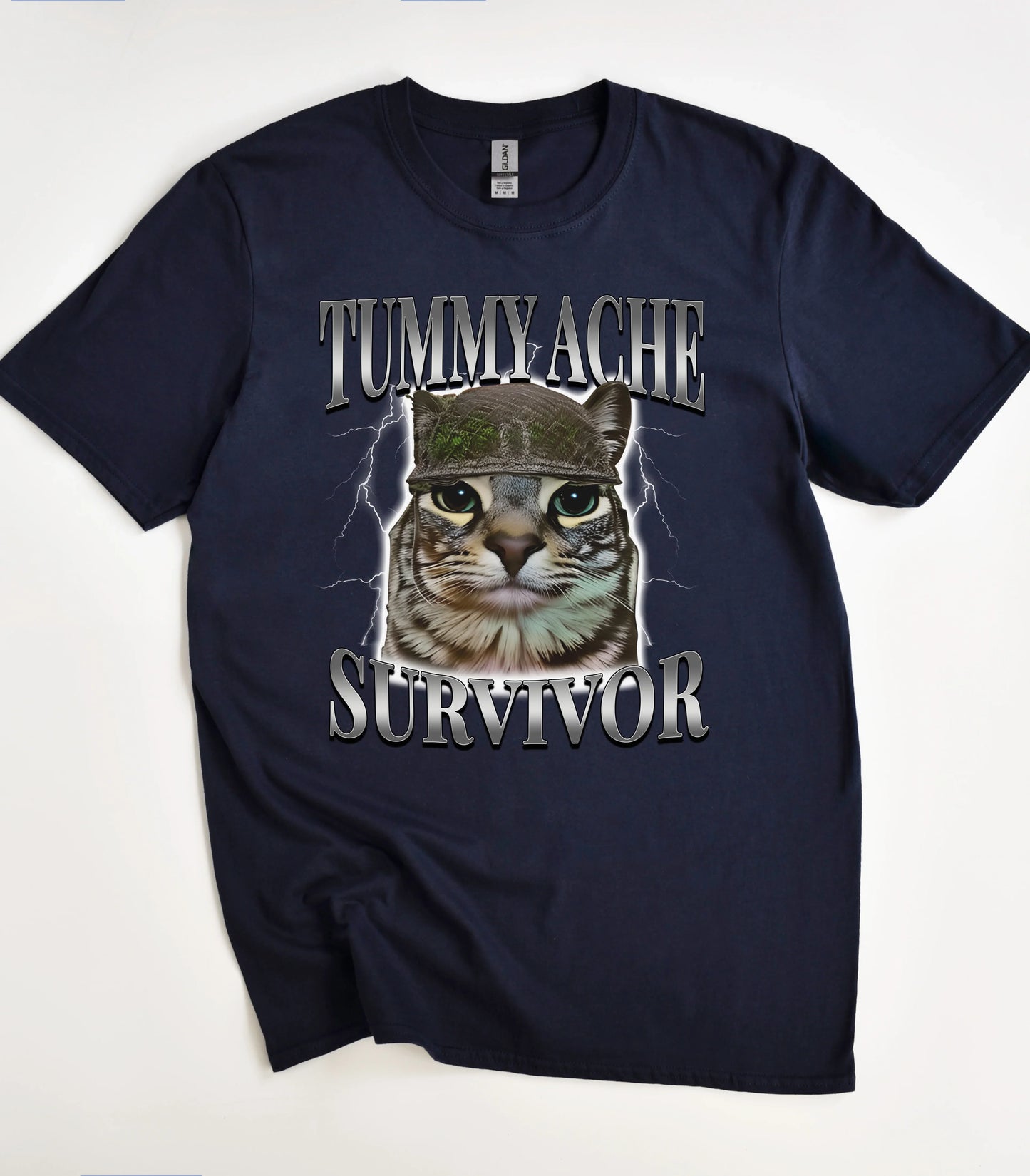 Tummy Ache Survivor Cat T-Shirt