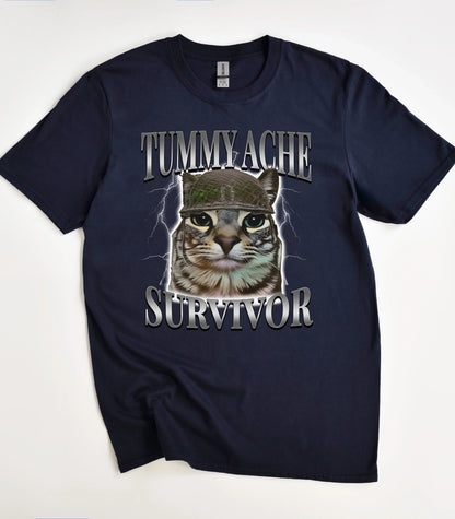 Tummy Ache Survivor Cat T-Shirt