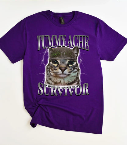 Tummy Ache Survivor Cat T-Shirt