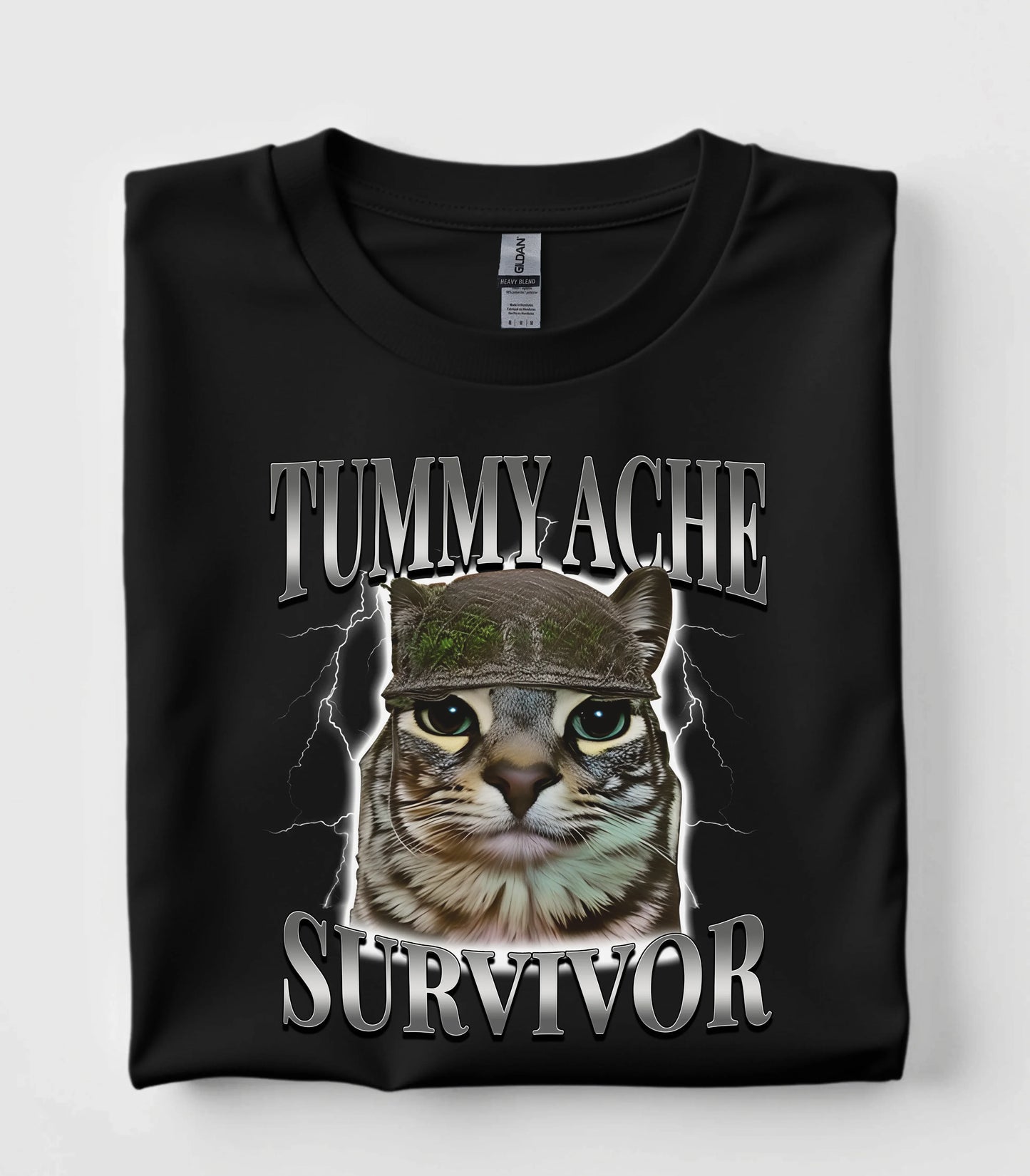Tummy Ache Survivor Cat T-Shirt
