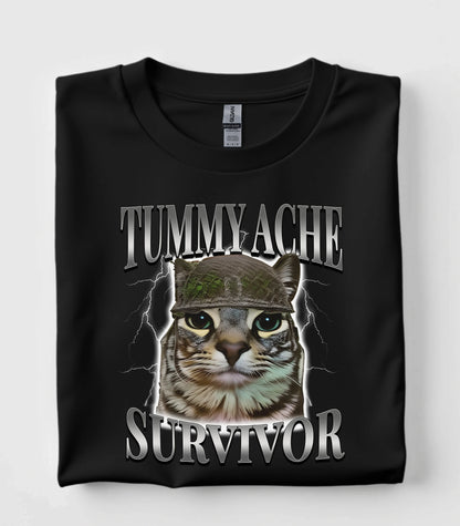 Tummy Ache Survivor Cat T-Shirt