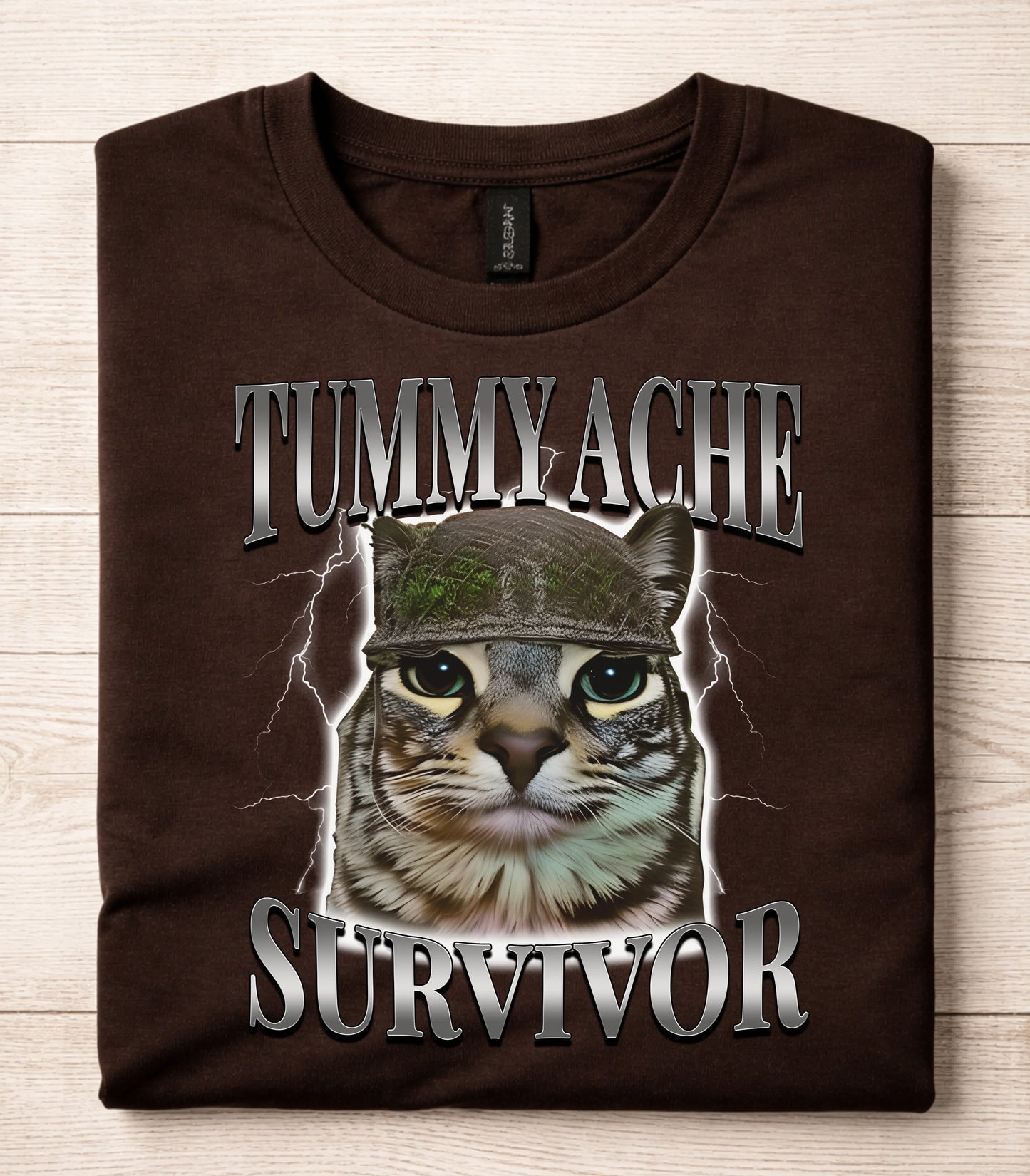 Tummy Ache Survivor Cat T-Shirt