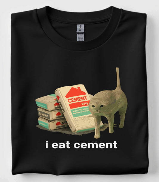 I Eat Cement Cat T-Shirt