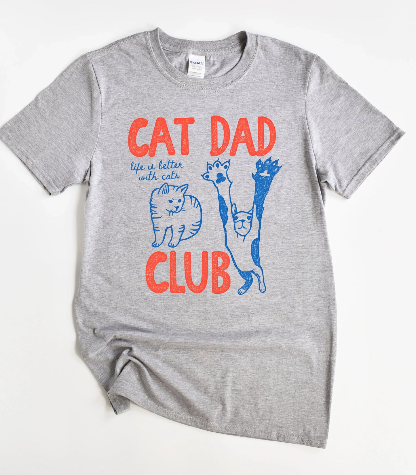 Retro Cat Dad Club T-Shirt