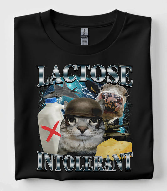 Lactose Intolerant Cat Meme T-Shirt