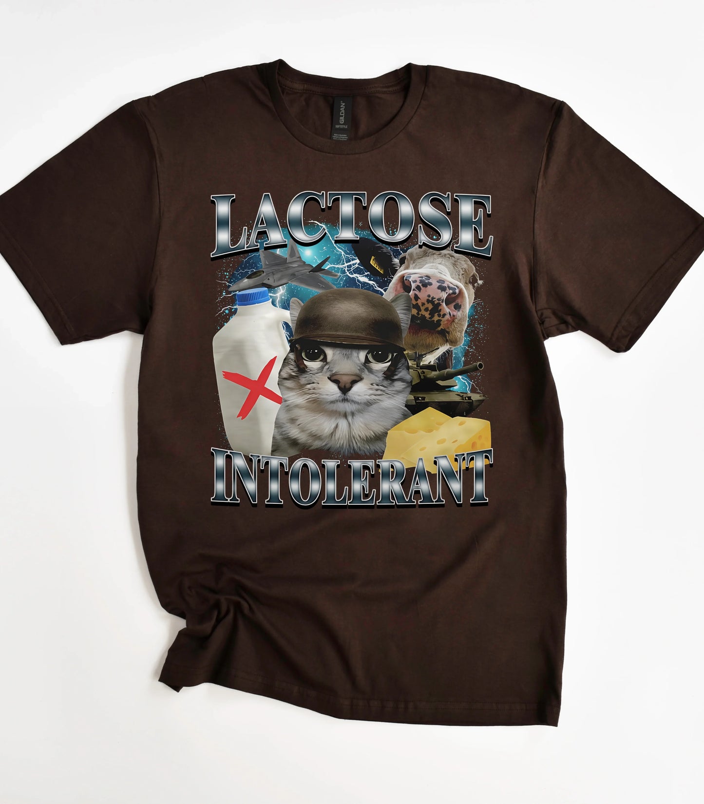 Lactose Intolerant Cat Meme T-Shirt