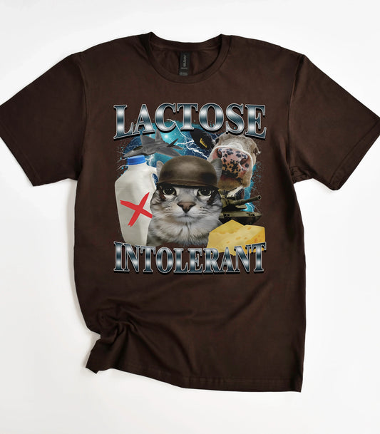 Lactose Intolerant Cat Meme T-Shirt