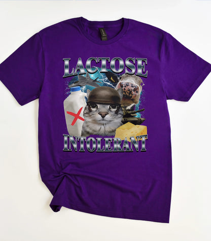 Lactose Intolerant Cat Meme T-Shirt