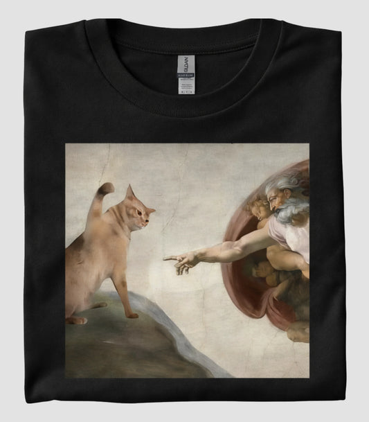 God Created Cats Funny T-Shirt