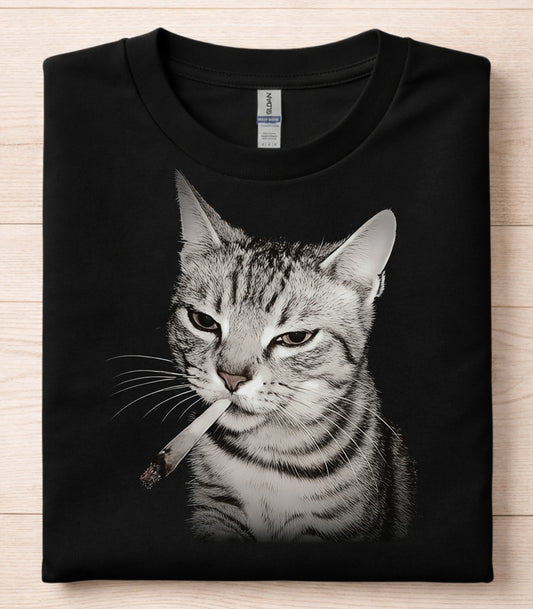 Cigarette Cat T-Shirt