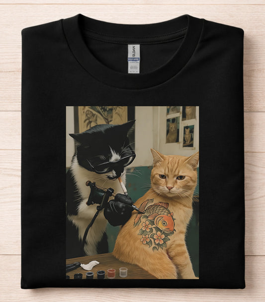 Tattoo Artist Cat T-Shirt