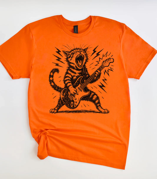 Rock And Roll Cat T-Shirt