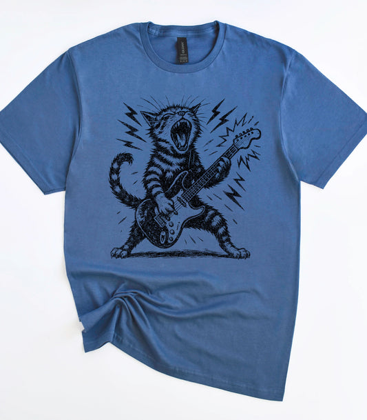 Rock And Roll Cat T-Shirt