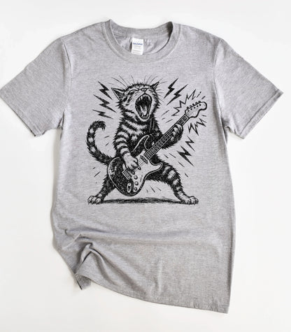 Rock And Roll Cat T-Shirt