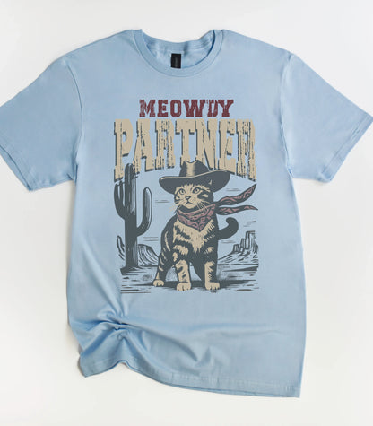 Meowdy Partner Cowboy Cat T-Shirt