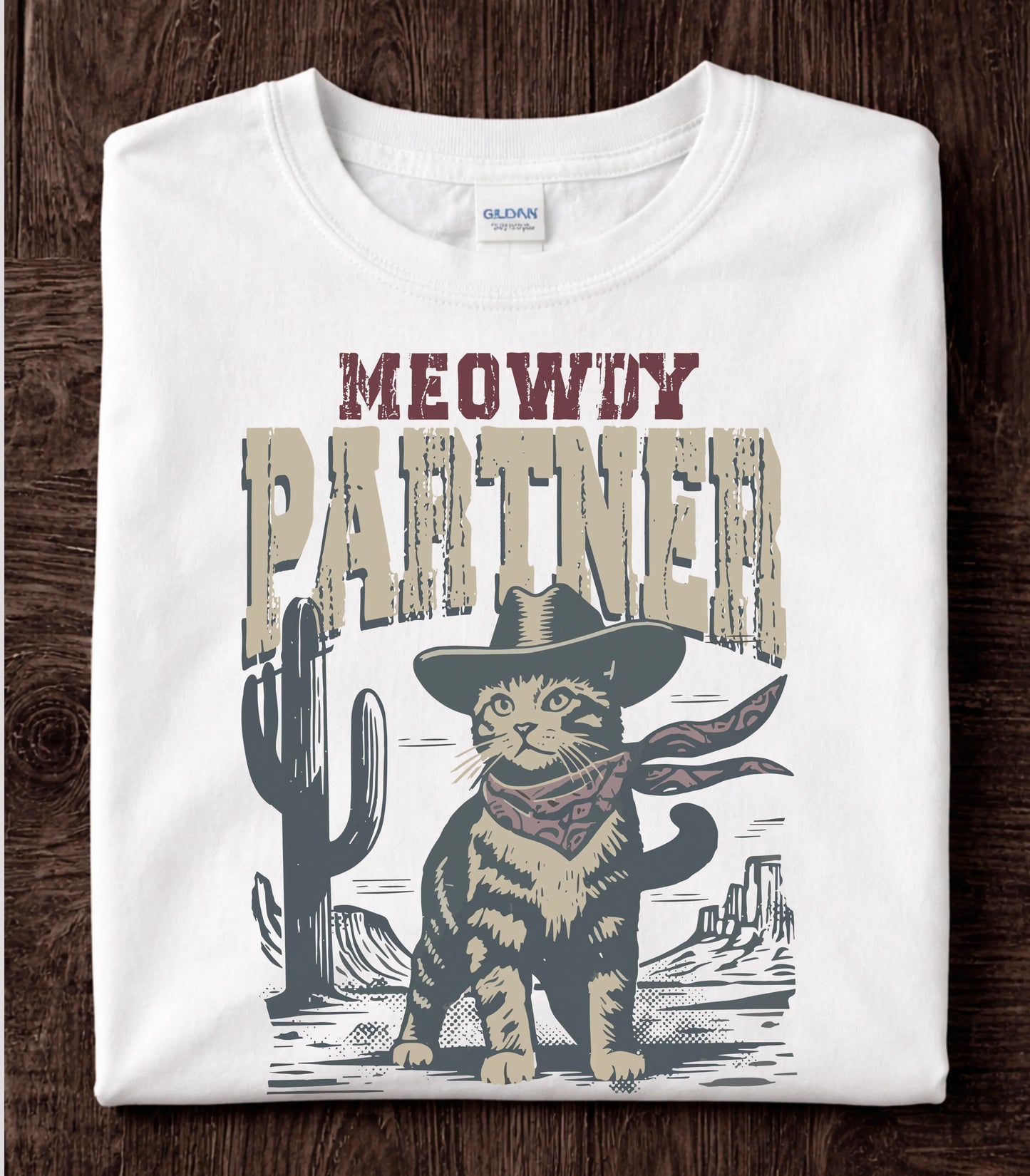 Meowdy Partner Cowboy Cat T-Shirt