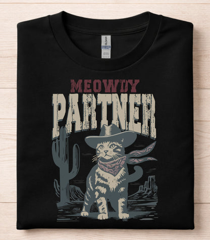 Meowdy Partner Cowboy Cat T-Shirt