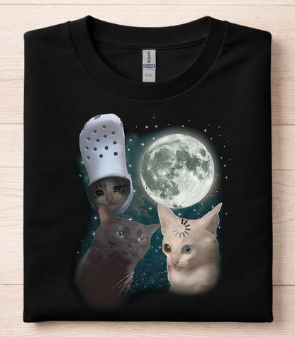 Three Cats Moon T-Shirt