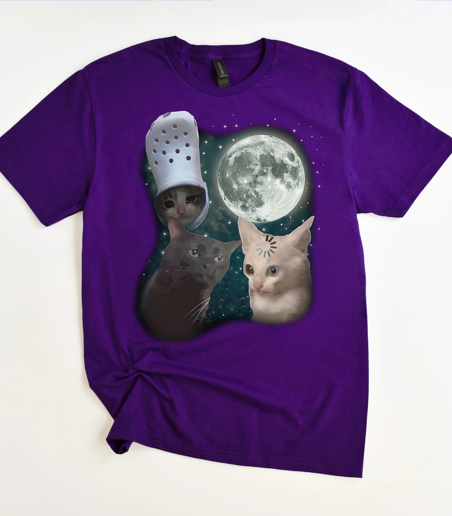 Three Cats Moon T-Shirt