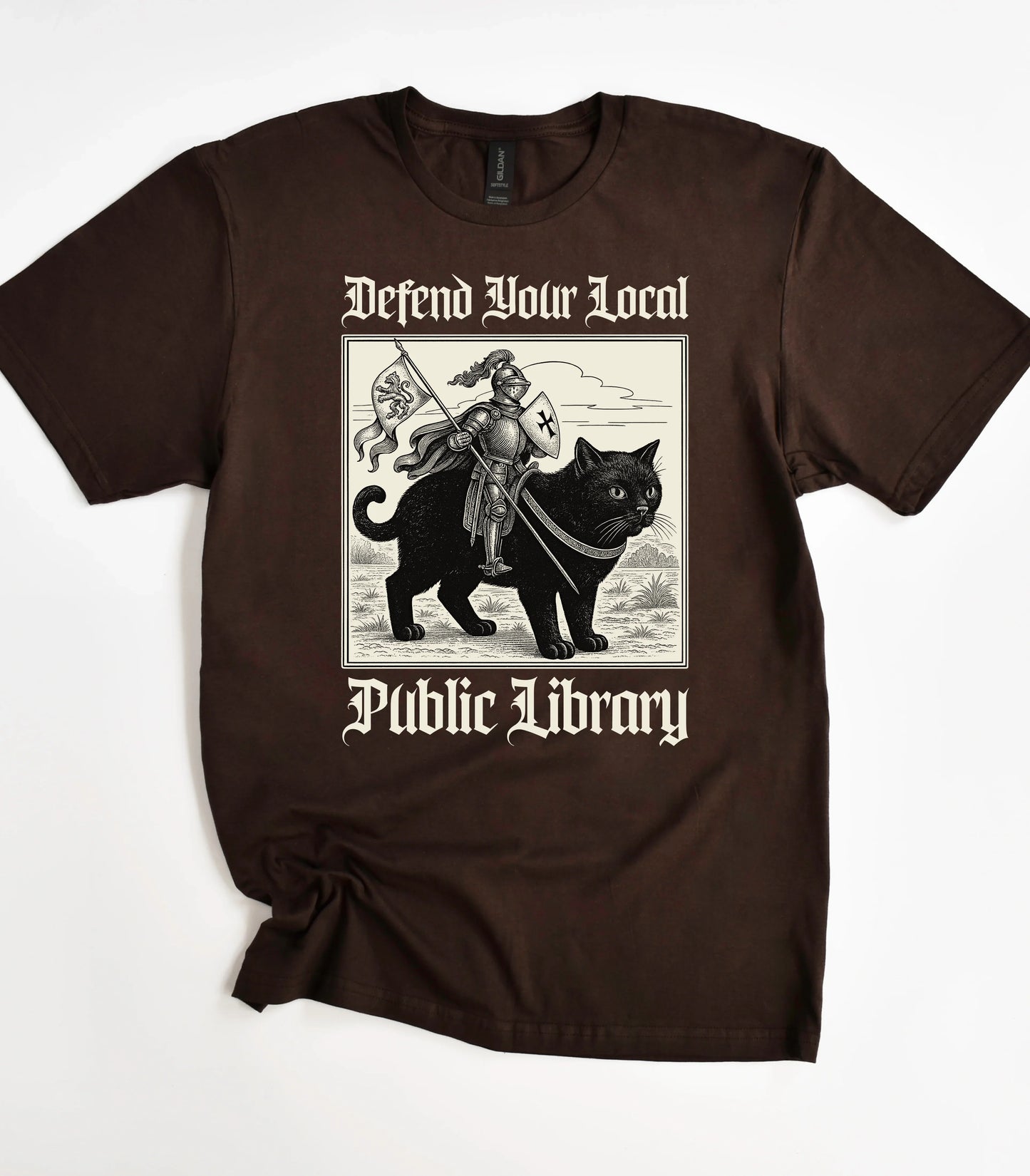 Defend Your Local Public Library Cat T-Shirt