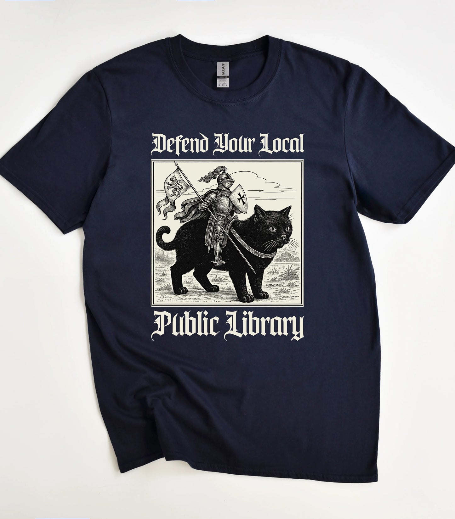 Defend Your Local Public Library Cat T-Shirt