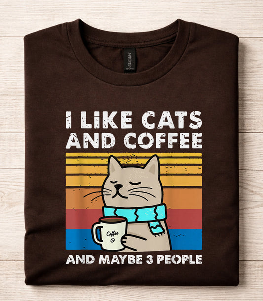 I Like Cats And Coffee T-Shirt