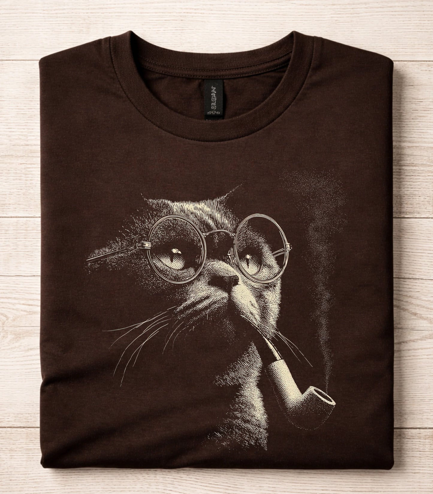 Smoking Pipe Cat T-Shirt