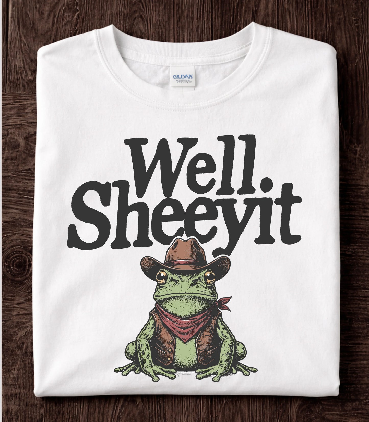 Well Sheeyit Country Western Frog T-Shirt