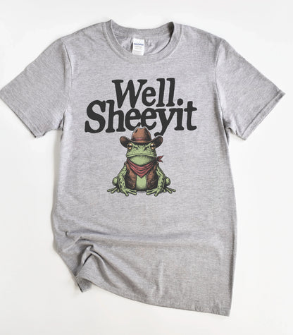 Well Sheeyit Country Western Frog T-Shirt