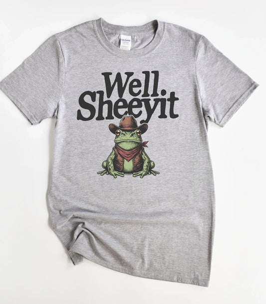 Well Sheeyit Country Western Frog T-Shirt