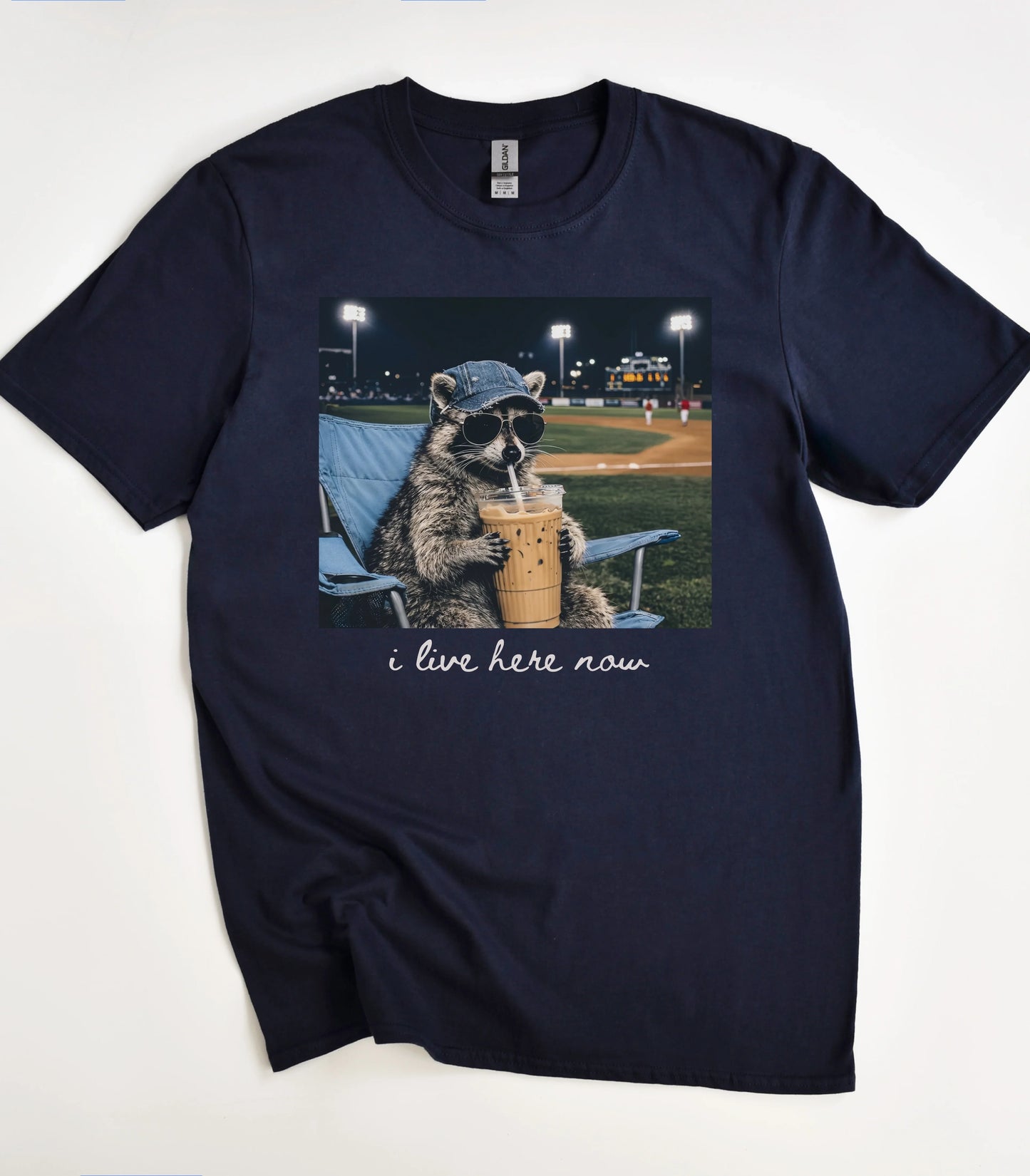 Raccoon I Live Here Now T-Shirt
